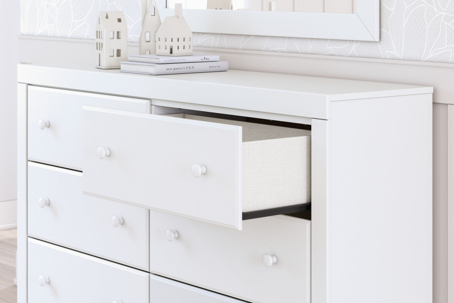 Mollviney - Dresser And Mirror - White