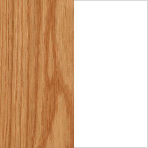 Realyn - Blanco / Marrón - Mesa auxiliar para silla - Espejo insertable