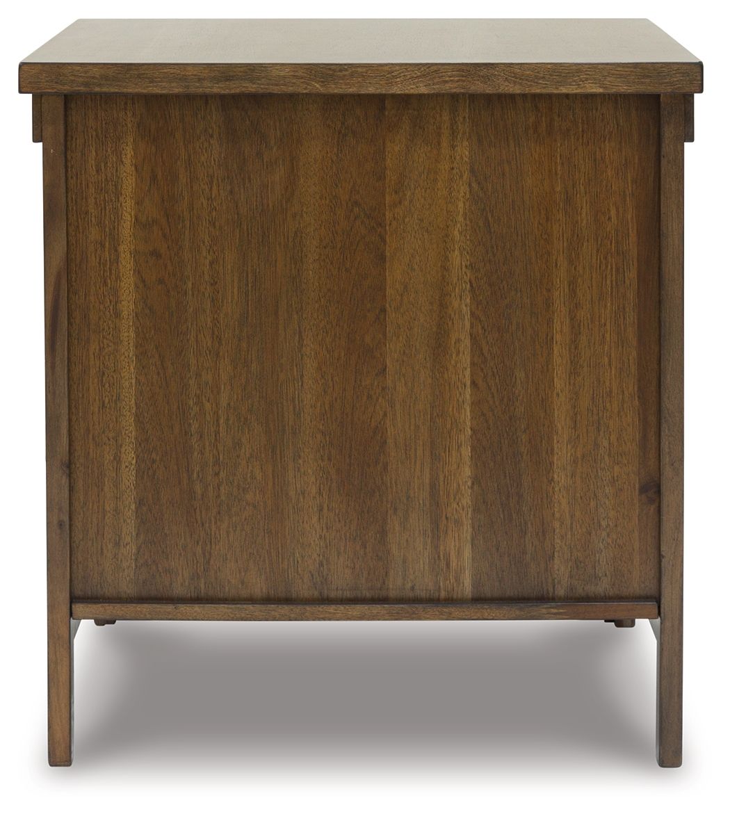 Moriville - Marrón grisáceo - Mesa auxiliar rectangular