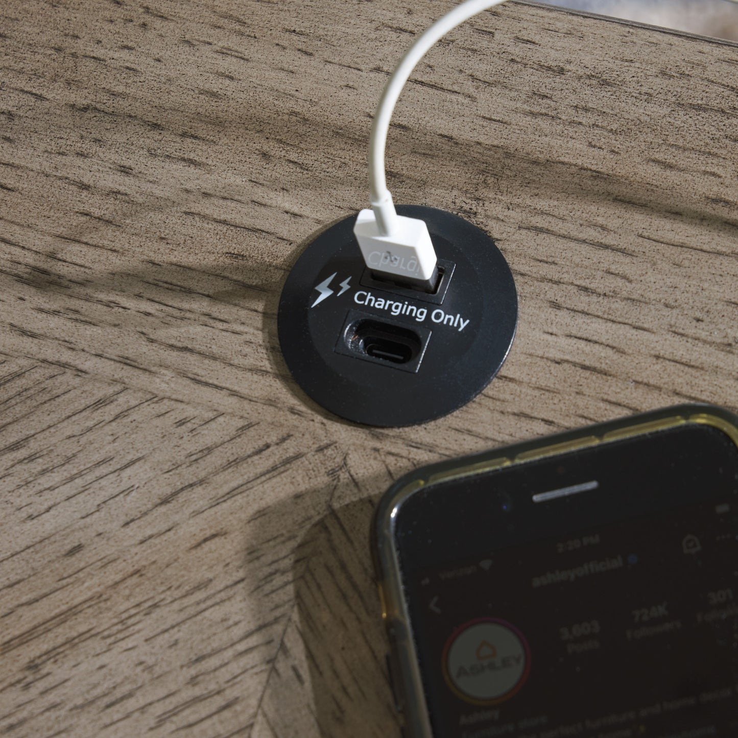 Loyaska - Marrón grisáceo - Mesa auxiliar rectangular