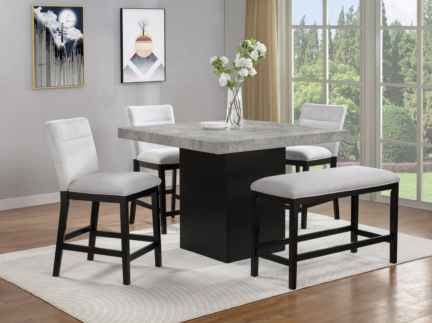 Upholstered back and seat