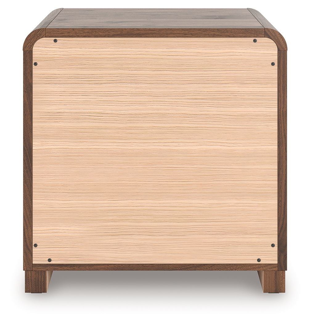 Fortlorn - Walnut Brown - Two Drawer Night Stand