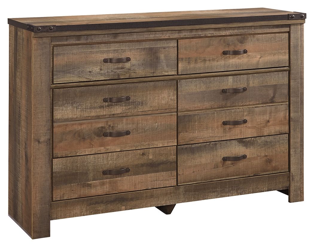 Trinell - Marrón oscuro - Cómoda de seis cajones - 61.34" X 15.98" X 42.99"