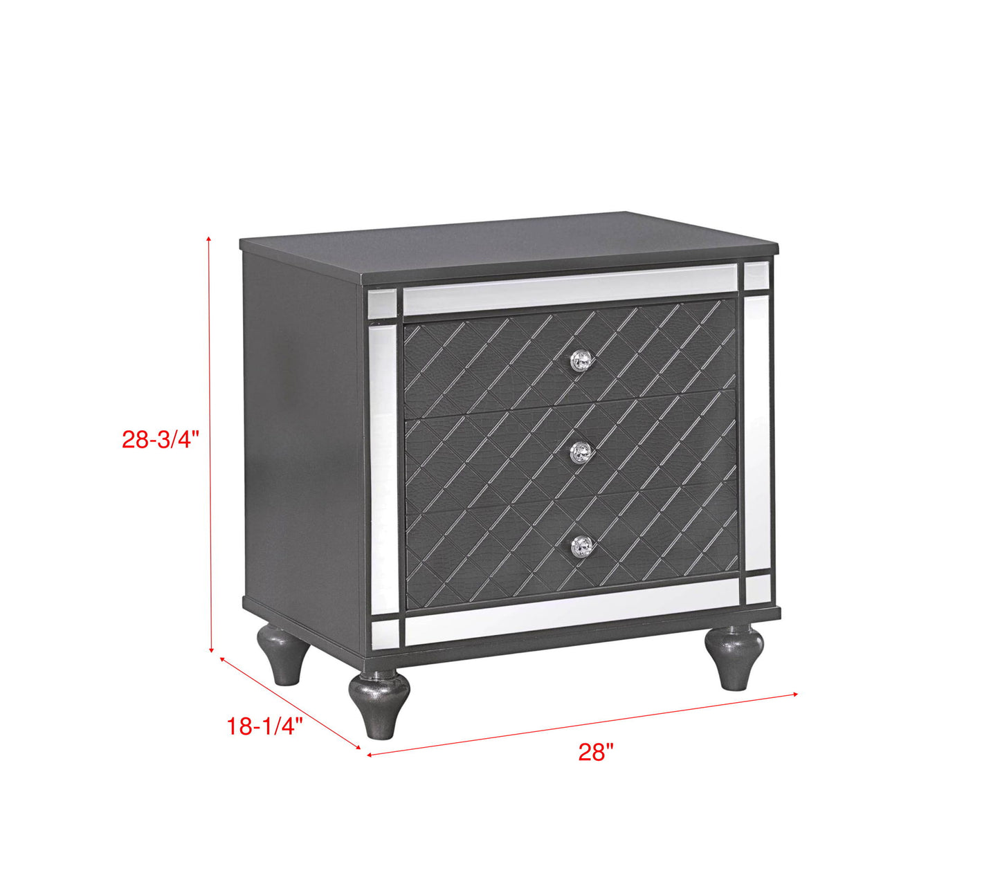 Refino - Bedroom Set - Gunmetal