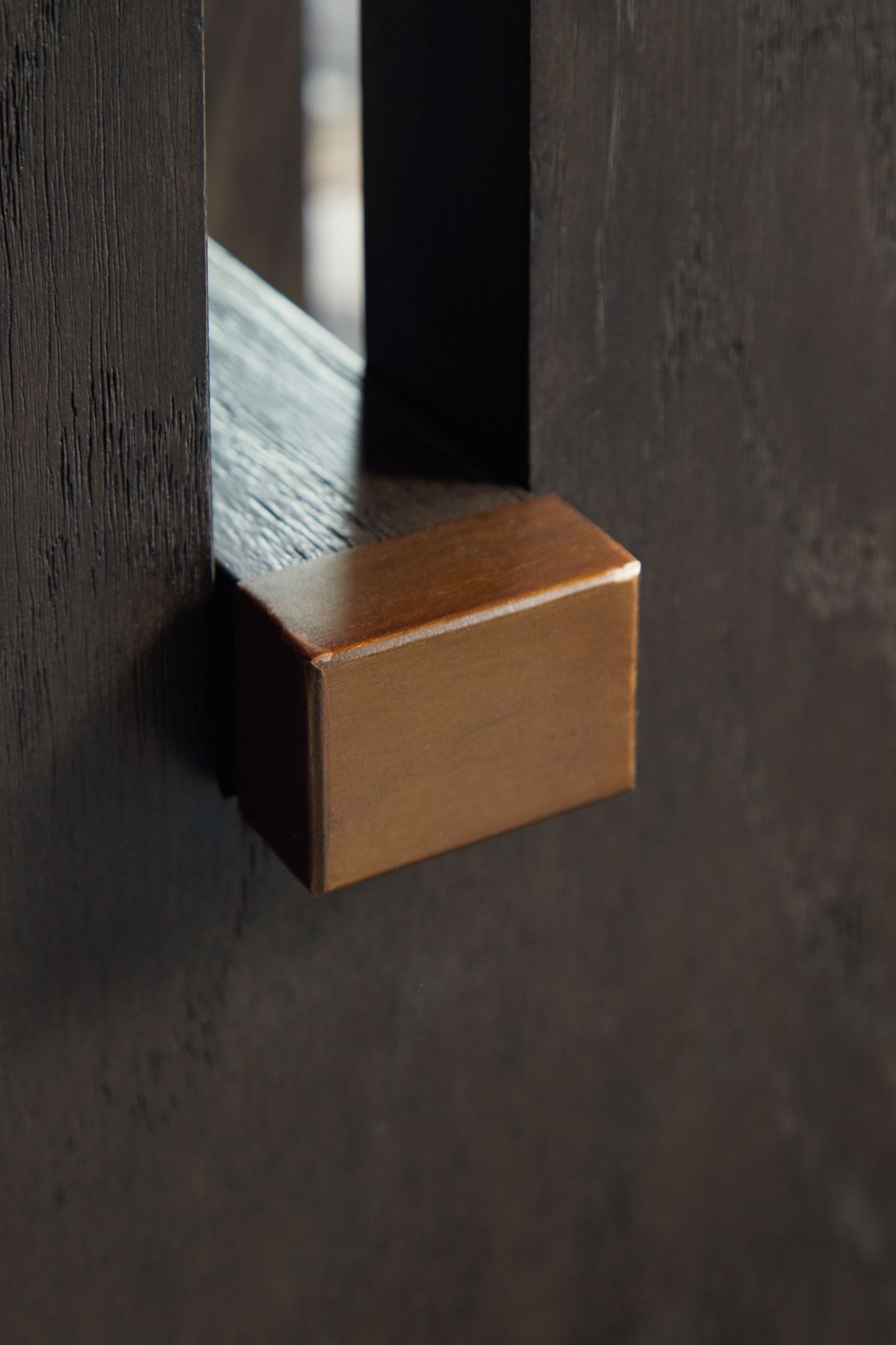 Burkhaus - Blanco / Marrón oscuro - Mesa auxiliar rectangular