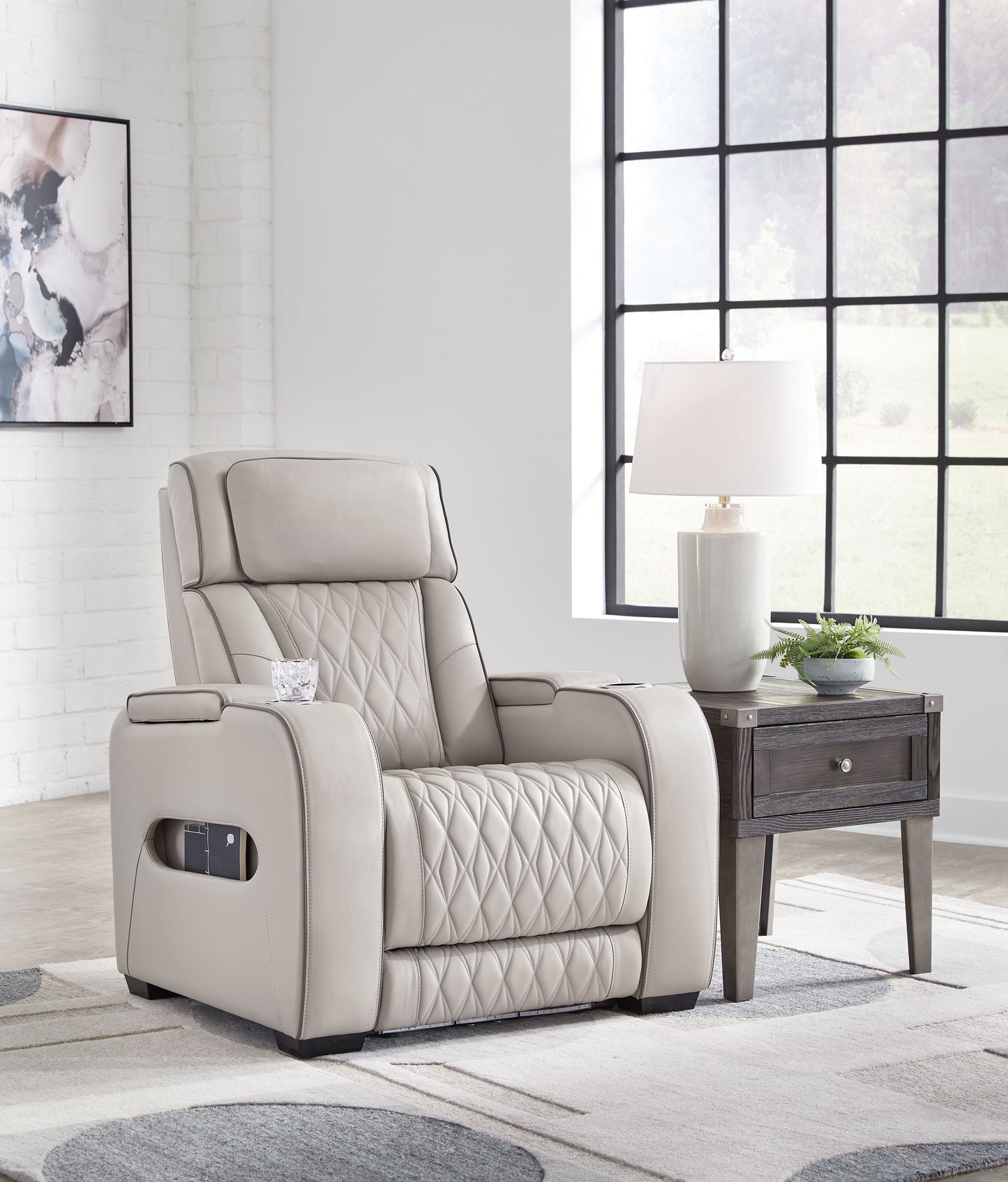 Boyington - Sillón reclinable eléctrico/reposacabezas ajustable