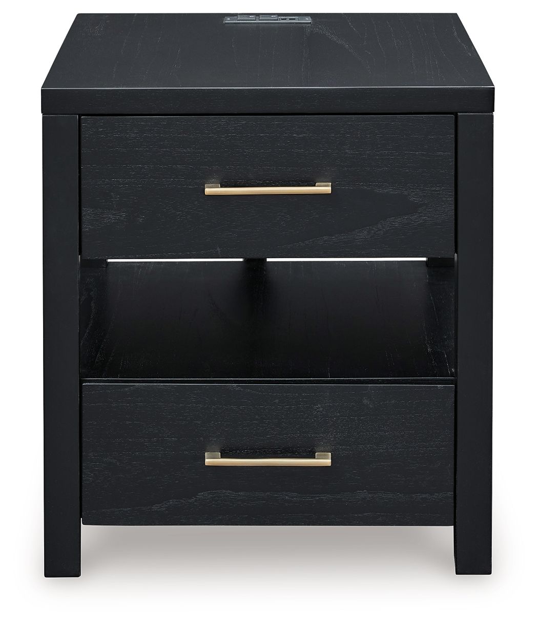 Winbardi - Negro - Mesa auxiliar rectangular