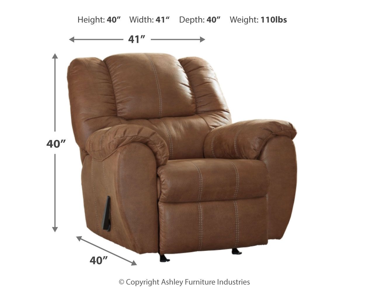 McGann - Sillón reclinable mecedor