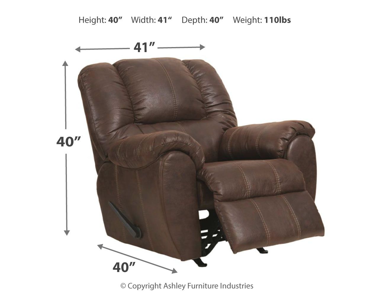 McGann - Sillón reclinable mecedor