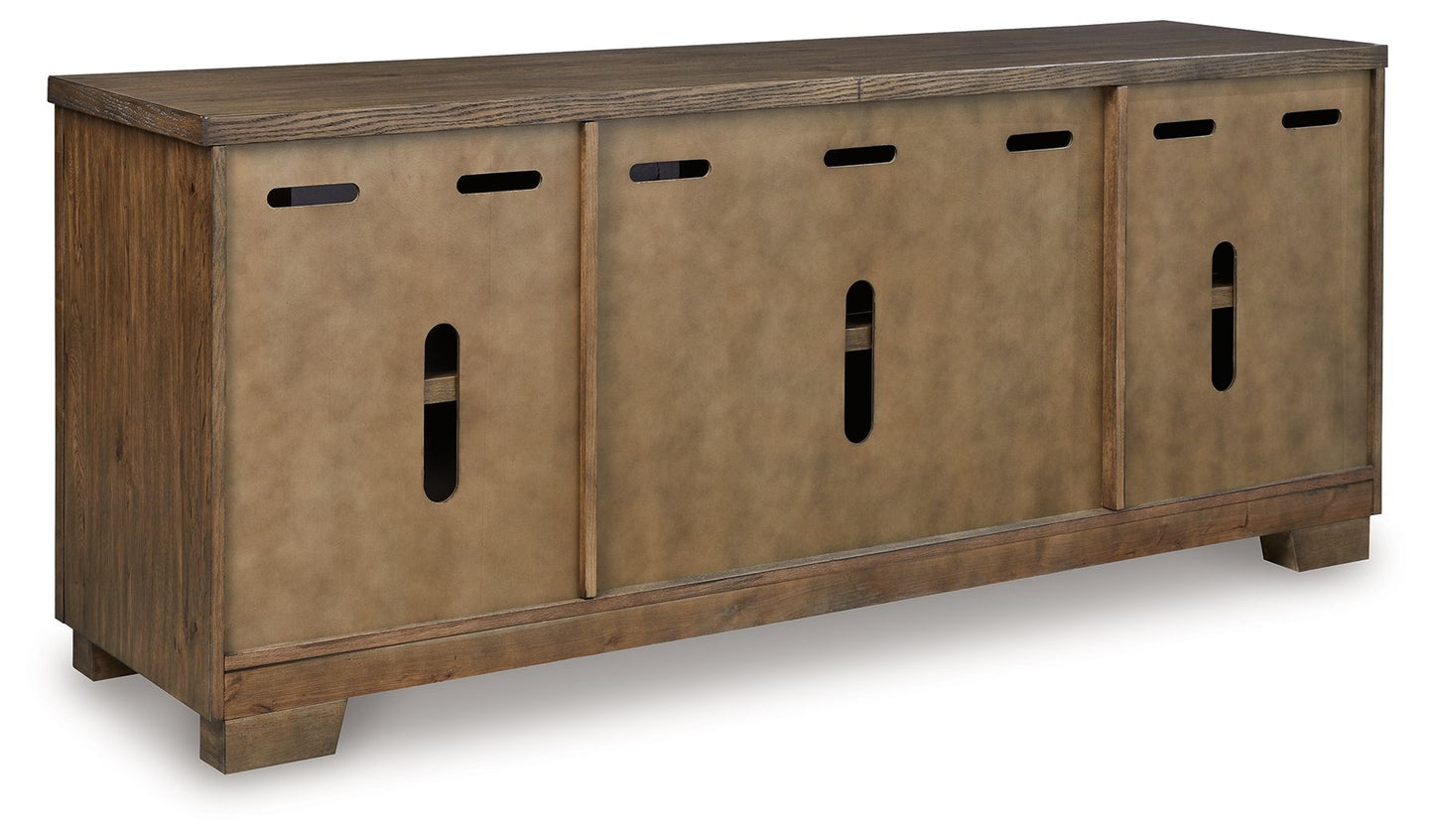 Rosswain - Marrón cálido - Mueble para TV extra grande