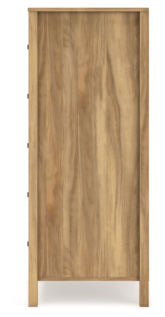 Bermacy - Marrón claro - Cómoda de cinco cajones