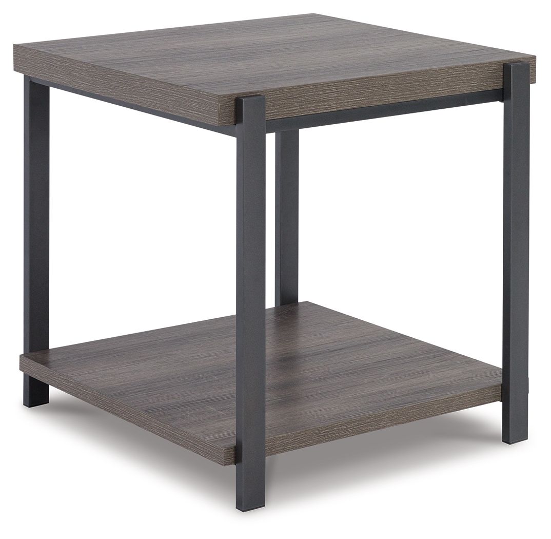 Wilmaden - Gris / Negro - Juego de mesa auxiliar (juego de 3)