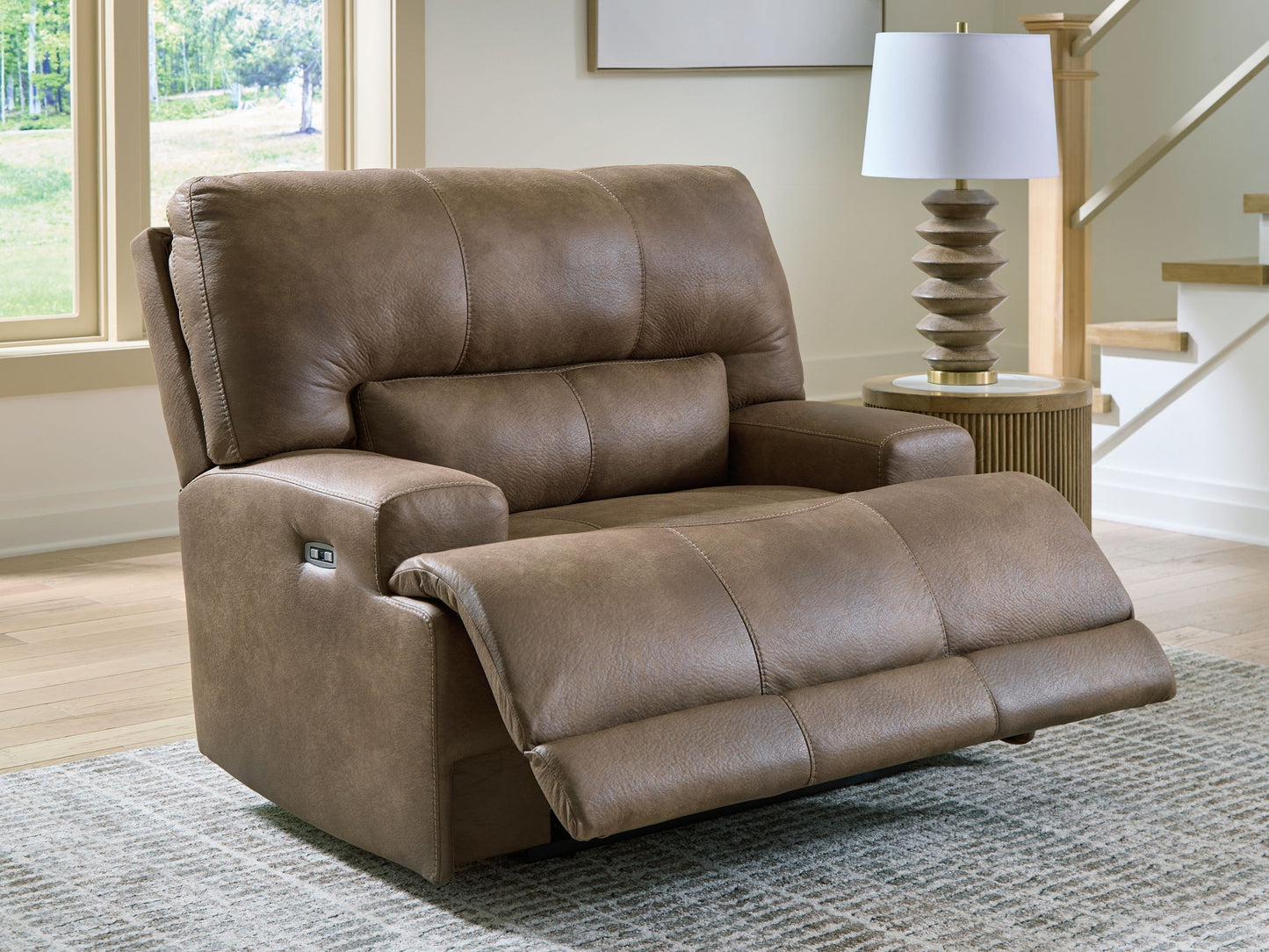 Beckley Place - Earth - Power Recliner With Adjustable Headrest
