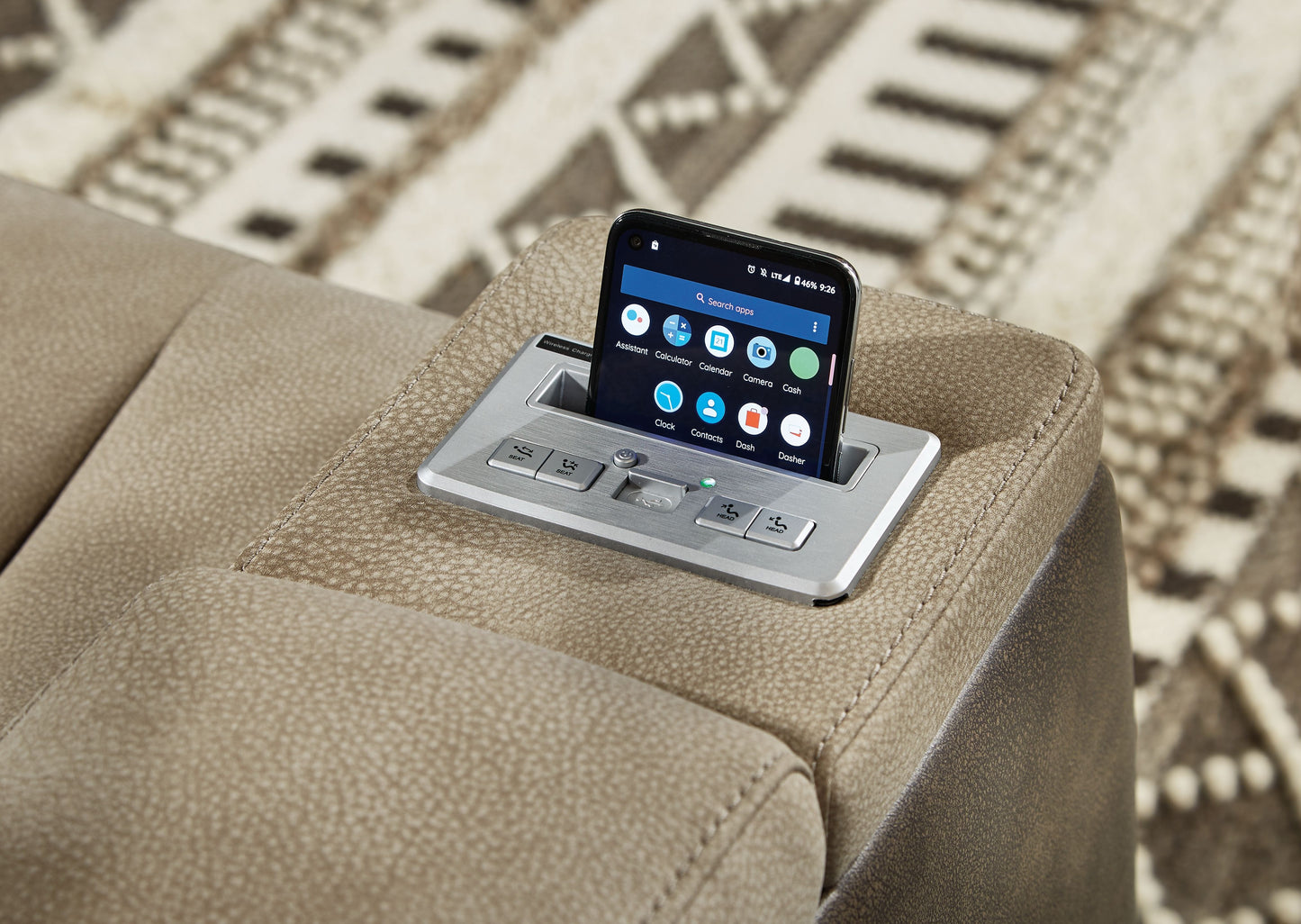 Durapella de próxima generación: sillón reclinable Pwr/reposacabezas ajustable