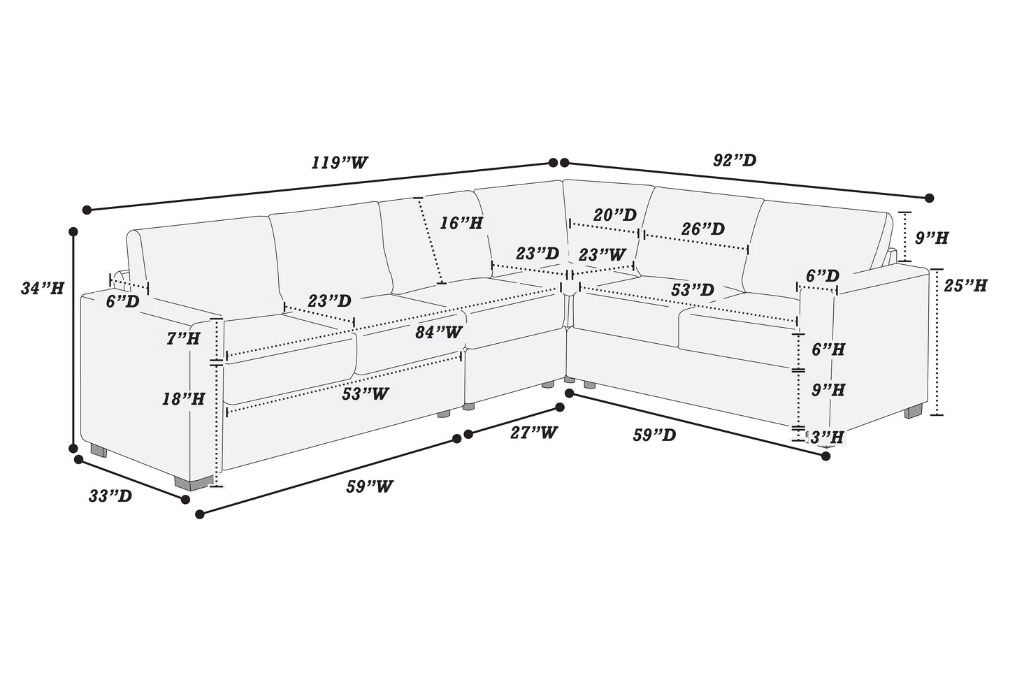 Coffee - Sectional Set