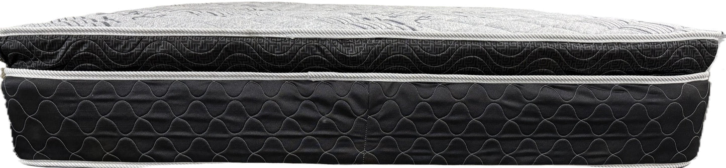 Juego de colchón y somier King Size con cubierta tipo almohada de felpa