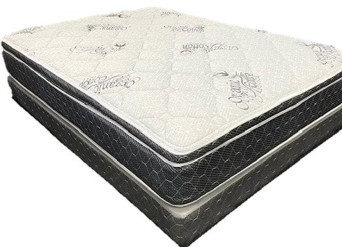 Juego de colchón y somier King Size con cubierta tipo almohada de felpa