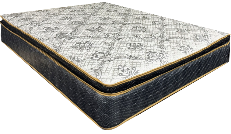 Juego de colchón y somier de tamaño doble estándar con cubierta tipo almohada