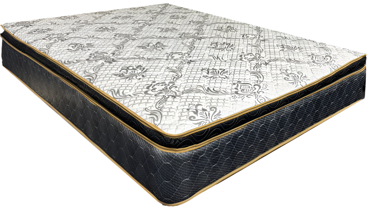 Juego de colchón y somier de tamaño completo estándar con cubierta tipo almohada