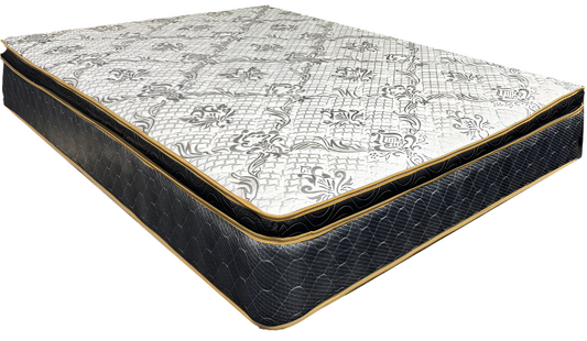 Juego de colchón y somier de tamaño completo estándar con cubierta tipo almohada