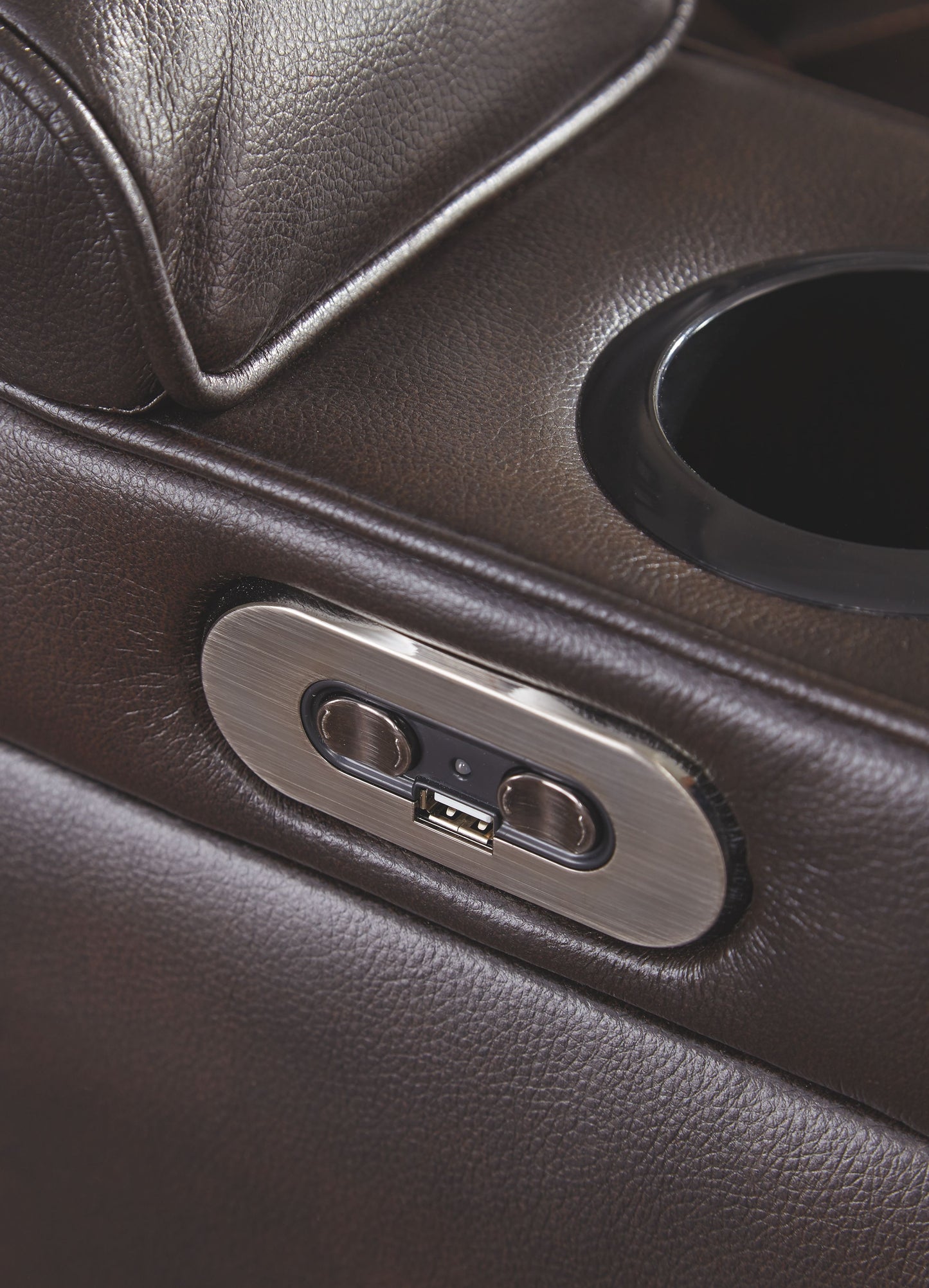 Warnerton - Brown Dark - PWR REC Sofa with ADJ Headrest