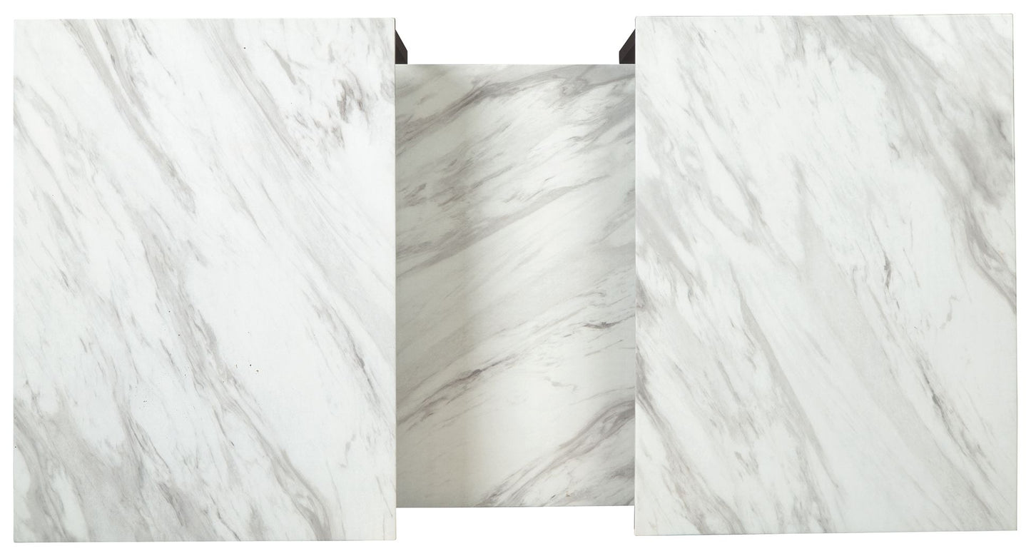 Donnesta - Gris / Negro - Juego de mesa auxiliar (juego de 3)