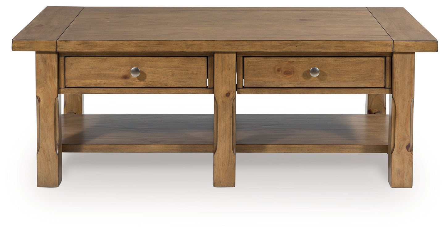 Vandenmore - Rectangular Cocktail Table - Medium Brown