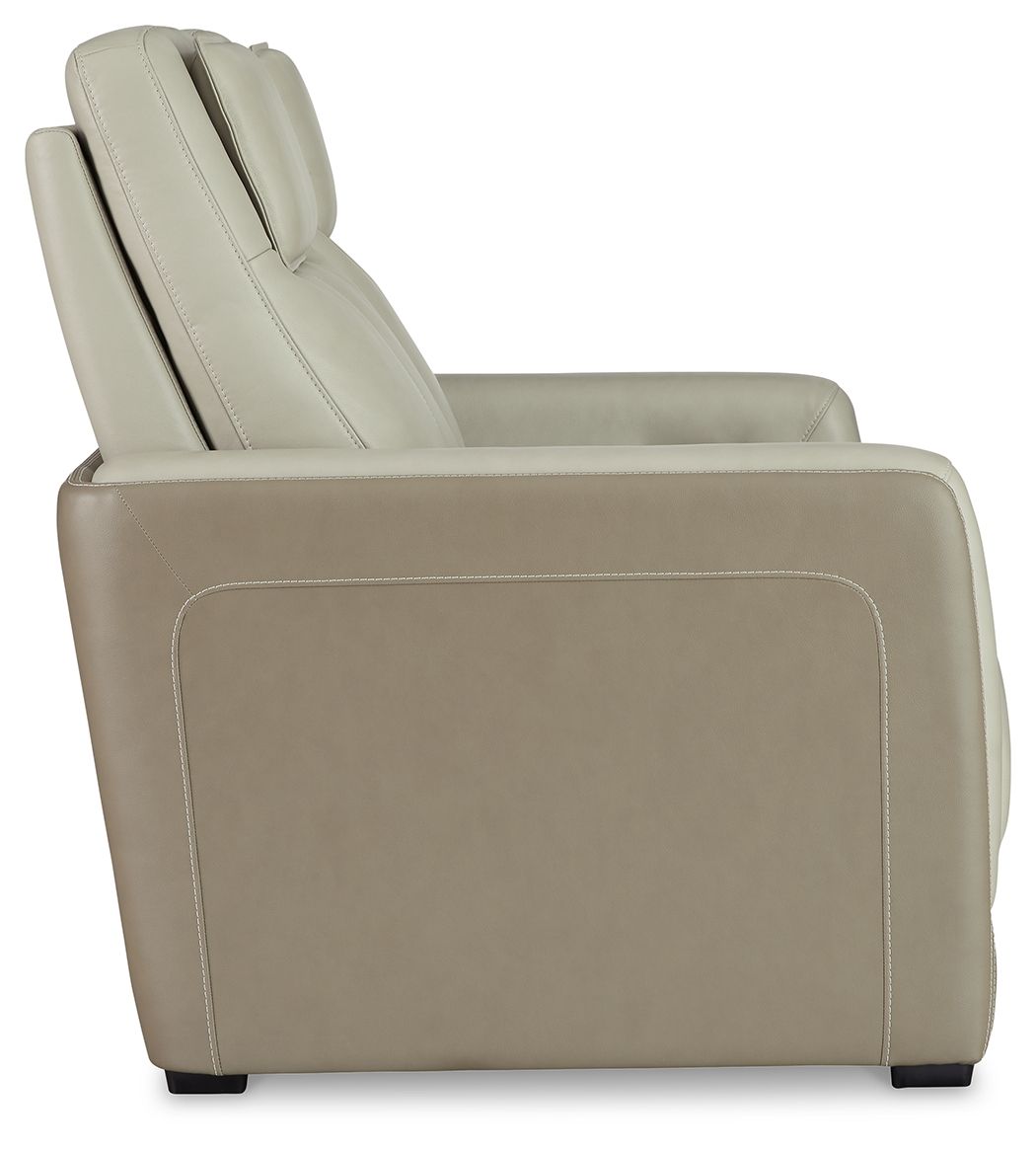 Battleville - Almond - PWR REC Loveseat/Adj Headrest