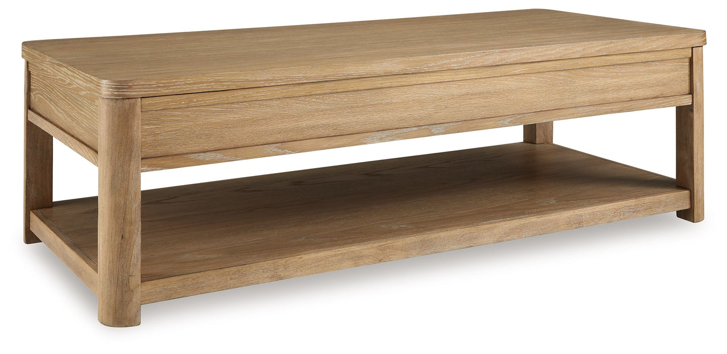 Rencott - Marrón claro - Mesa de cóctel rectangular