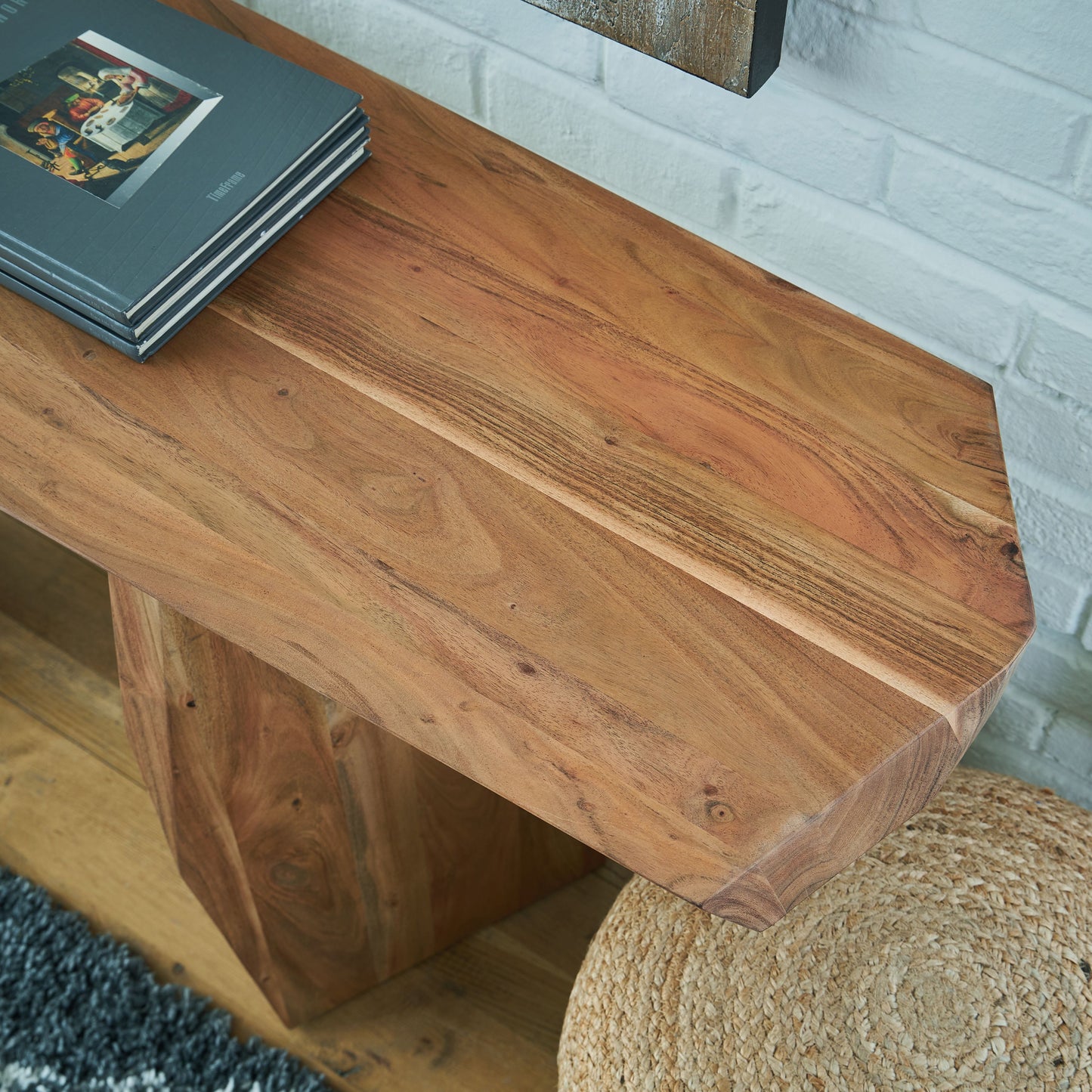 Holward - Natural - Mesa consola para sofá