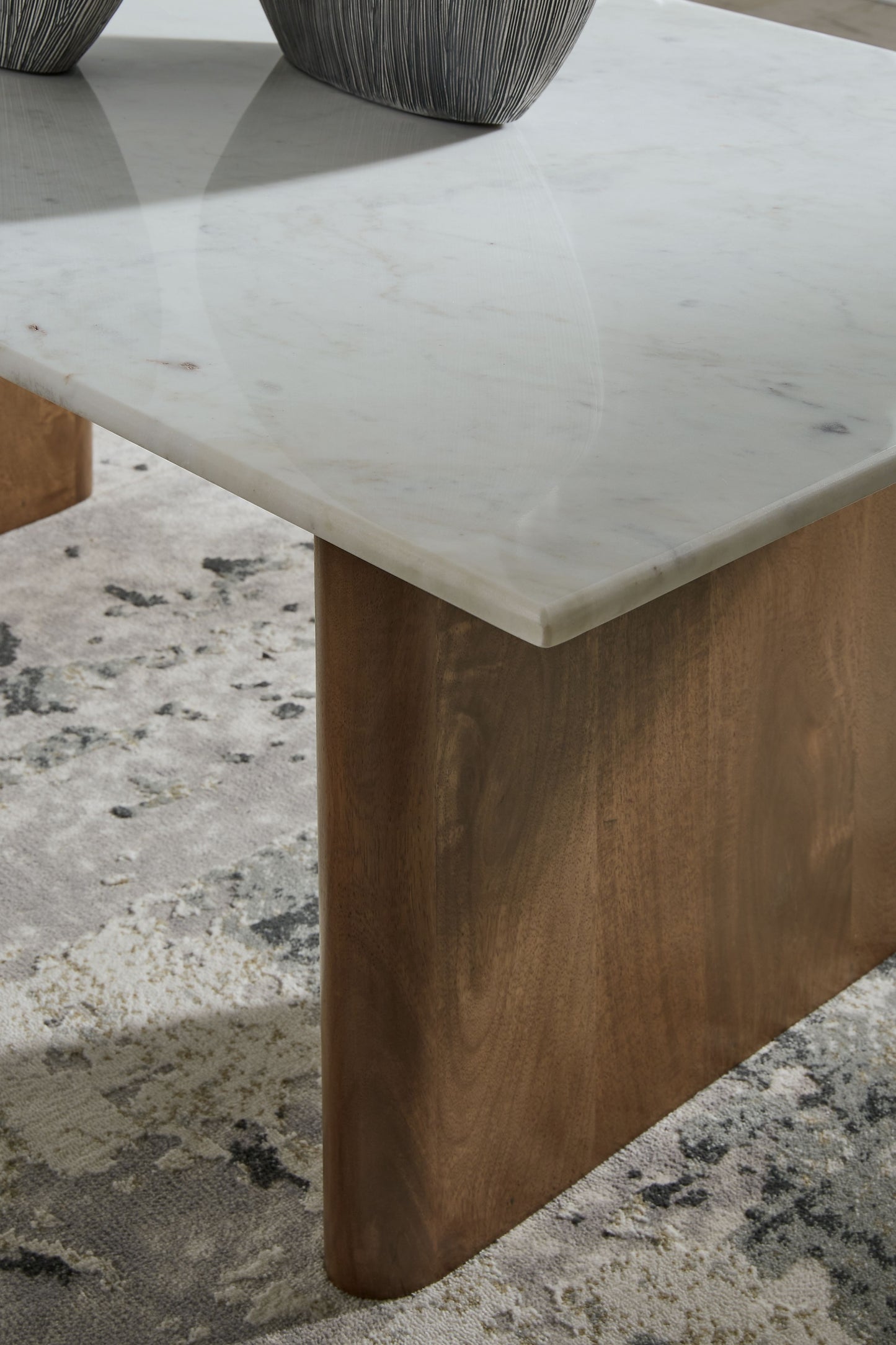 Isanti - Marrón Claro / Blanco - Mesa de Centro Rectangular