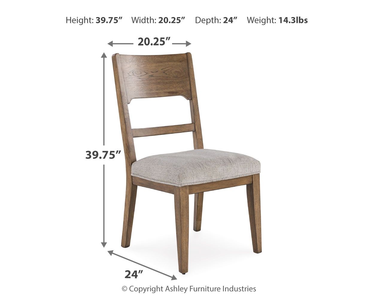 Cabalynn - Oatmeal / Light Brown - Dining Uph Side Chair (Set of 2)