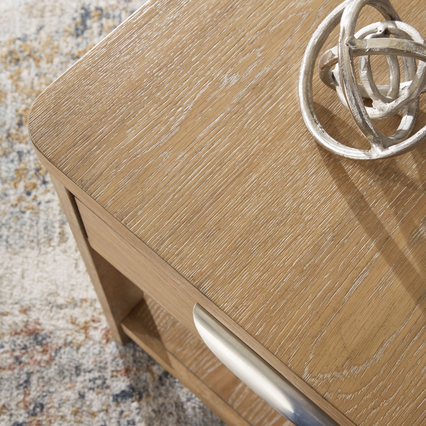Rencott - Marrón claro - Mesa auxiliar rectangular