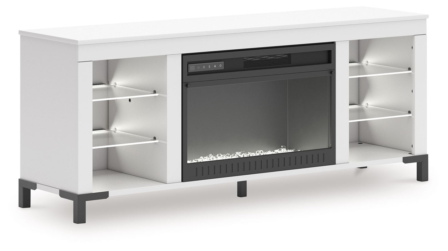 Brollevi - TV Stand With Fireplace - White
