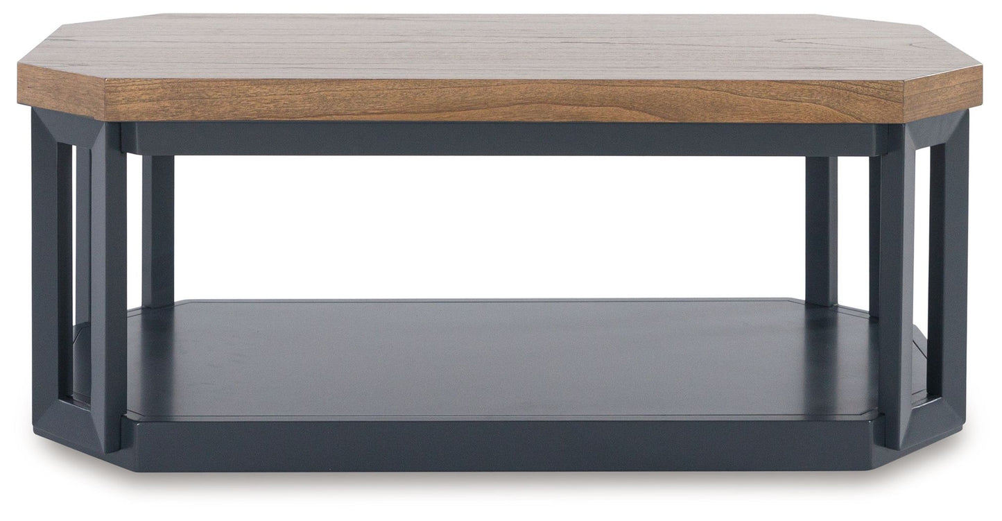 Landocken - Marrón / Azul - Juego de mesa auxiliar (juego de 3)