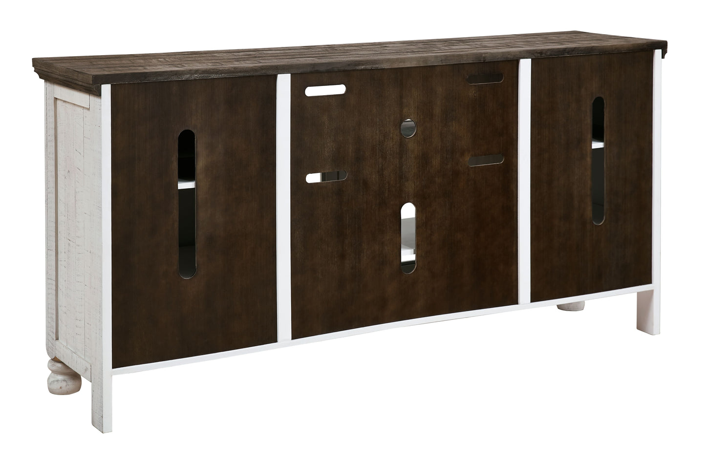 Havalance - Extra Large TV Stand - 4 Doors - Brown / Beige