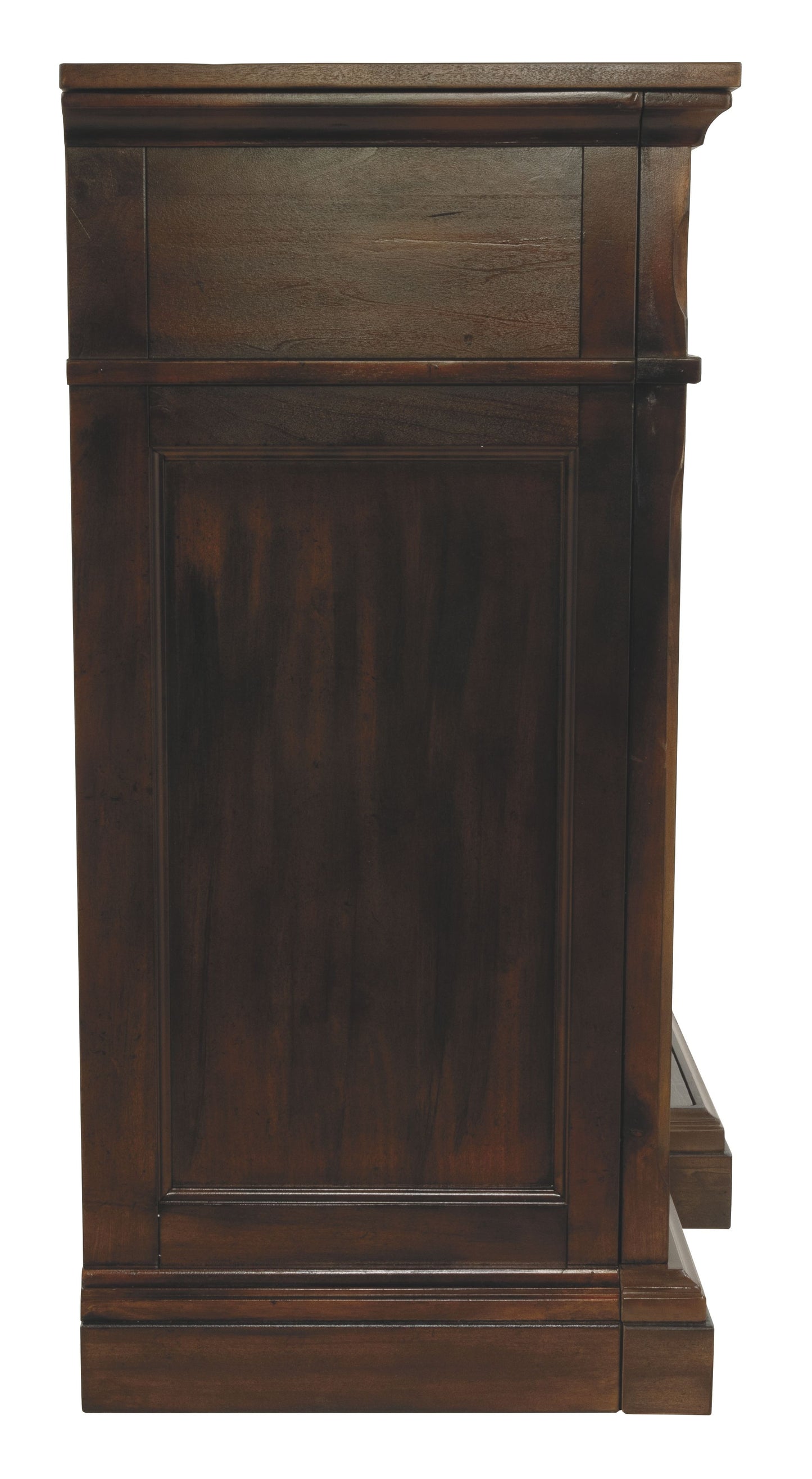 Roddinton - Marrón oscuro - Mueble para TV XL con opción de chimenea