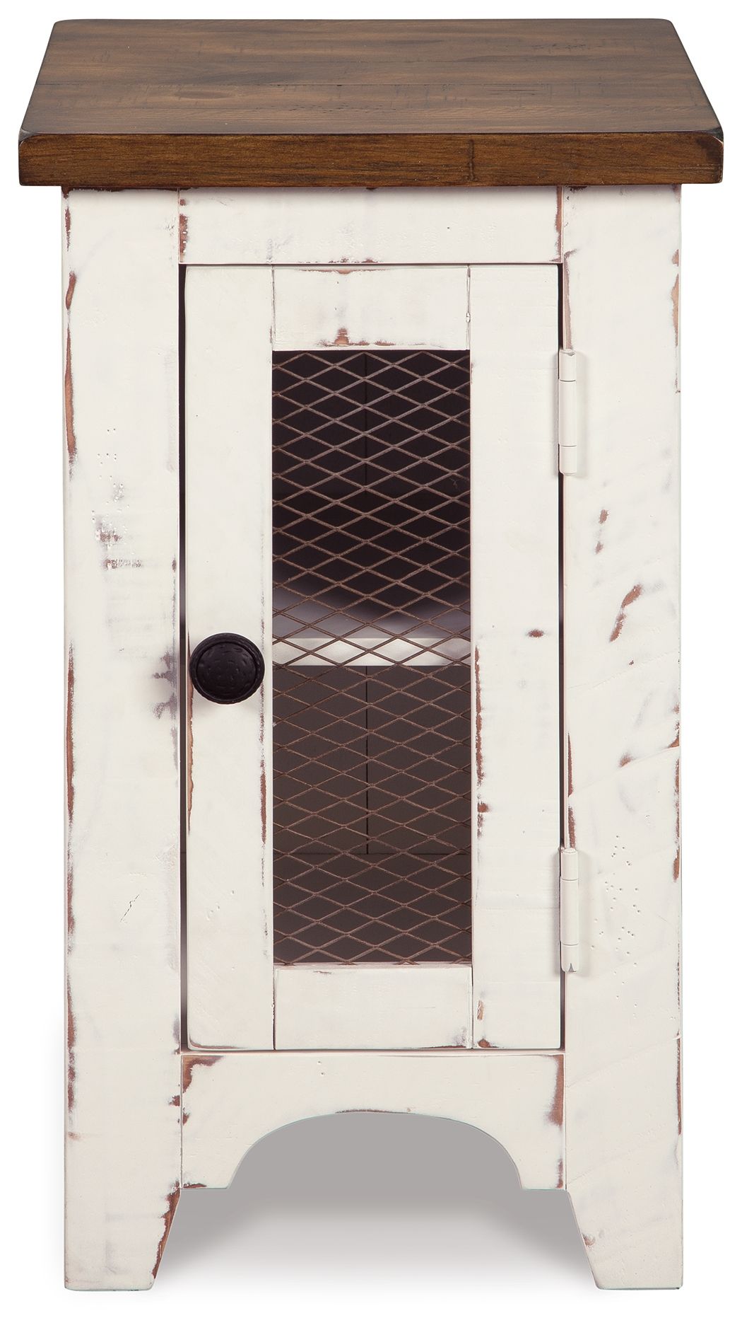 Wystfield - Chair Side End Table - White / Brown