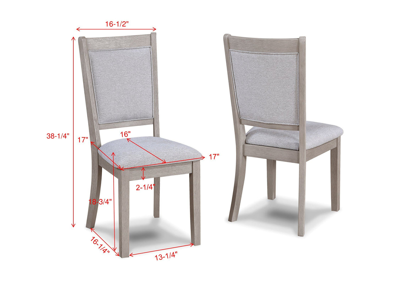 Amara - 5 Piece Round Dining Set Drift Wood - Drift Wood