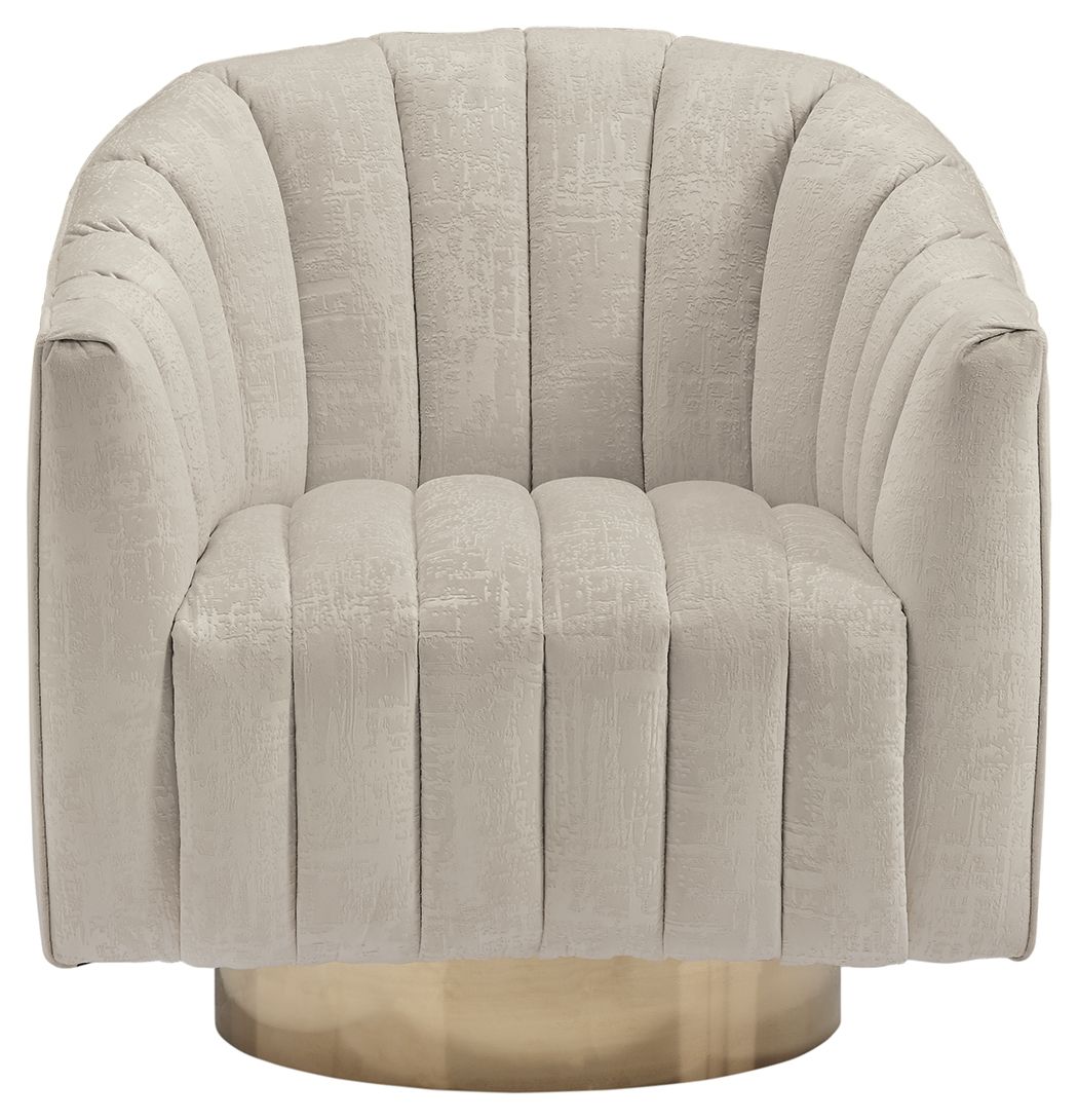 Penzlin - Swivel Accent Chair - Pearl
