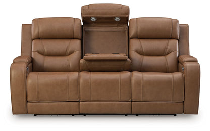 Knightington - 3 Pc. - Power Reclining Sofa, Loveseat And Recliner - Caramel