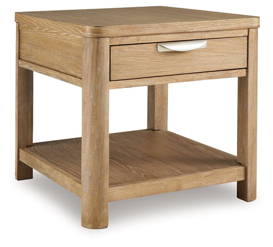 Rencott - Marrón claro - Mesa auxiliar rectangular