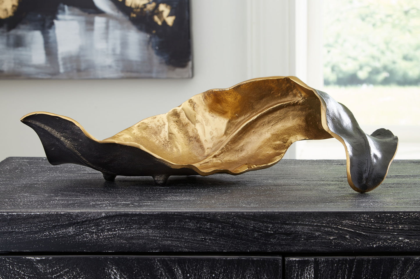 Melinda - Acabado negro / dorado - Escultura