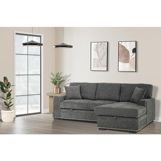 Chaise Sectional w/Pull Out Bed & Storage