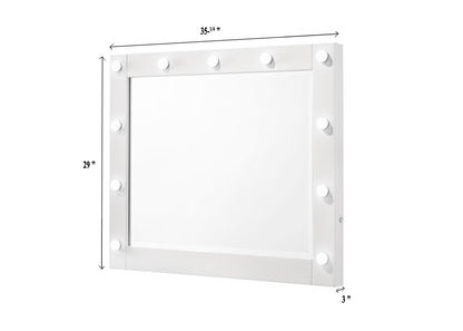 Avery - Vanity Set (With LED Luxo Mirror) - White