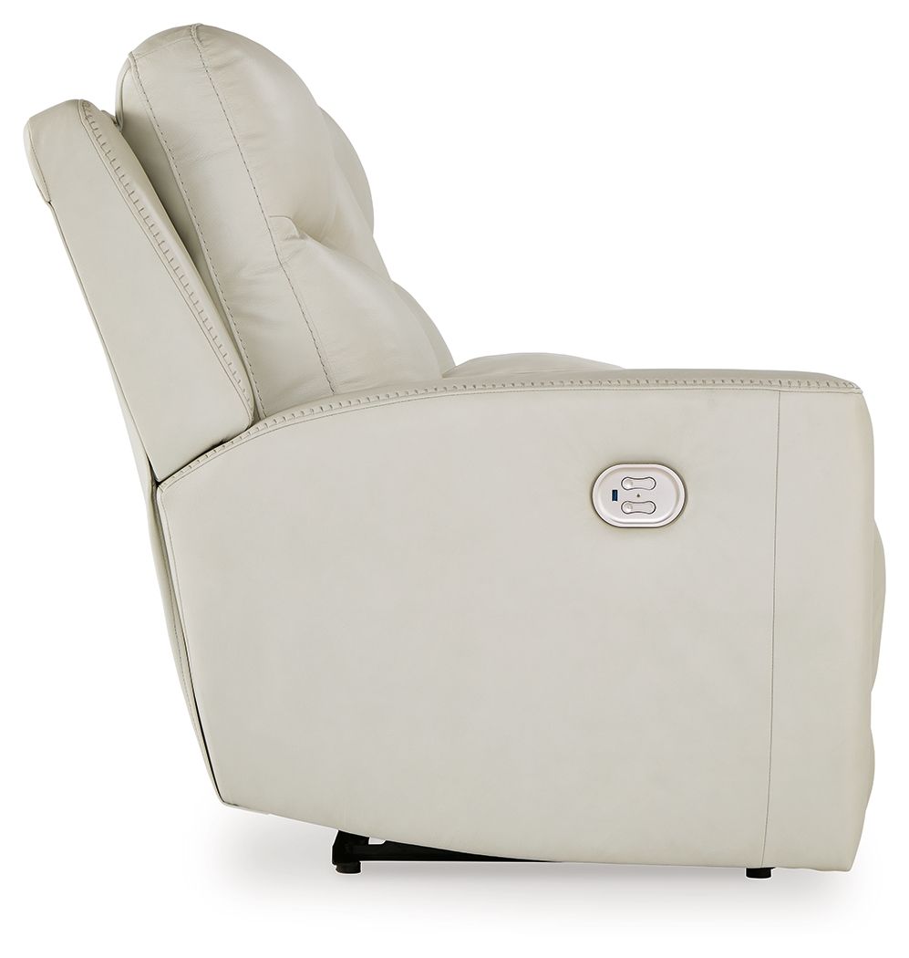 Mindanao - Coco - 3 piezas. - Sofá reclinable eléctrico, sofá de dos plazas reclinable eléctrico con consola, sillón reclinable eléctrico