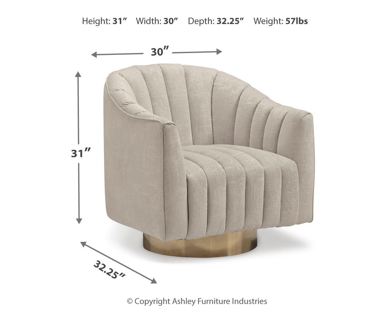 Penzlin - Pearl - Silla decorativa giratoria