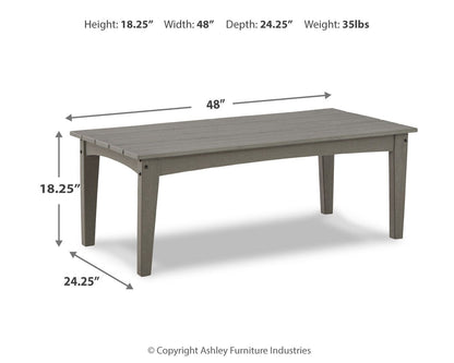 Visola - Rectangular Cocktail Table - Gray