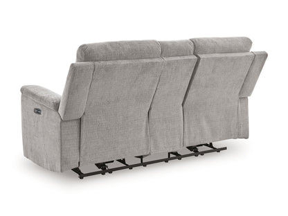 Barnsana - Sofá de dos plazas eléctrico reclinable doble con consola