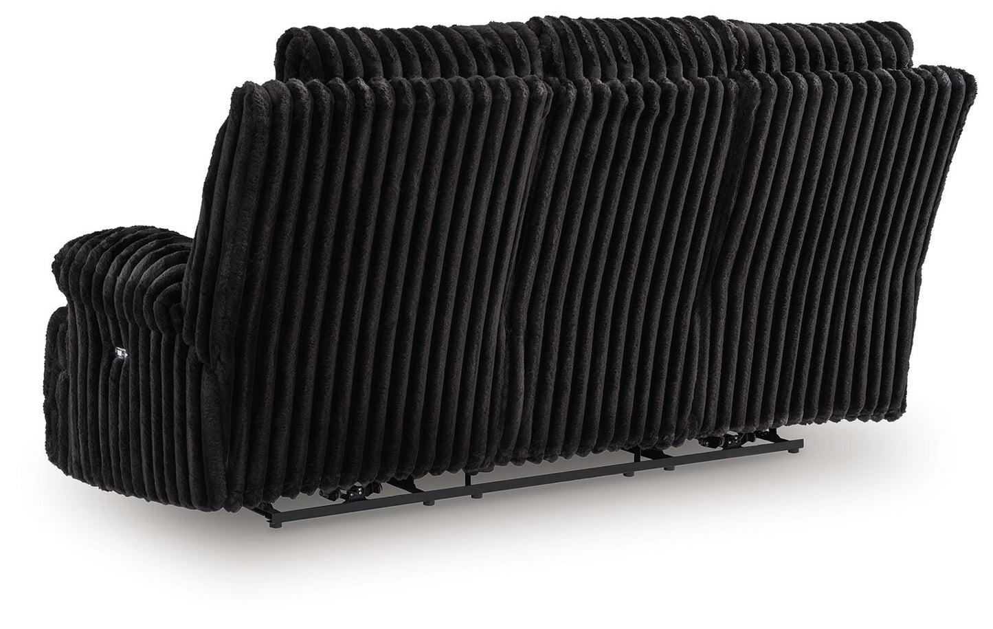 Rhine Falls - Reclining Power Sofa With Drop Down Table - Onyx